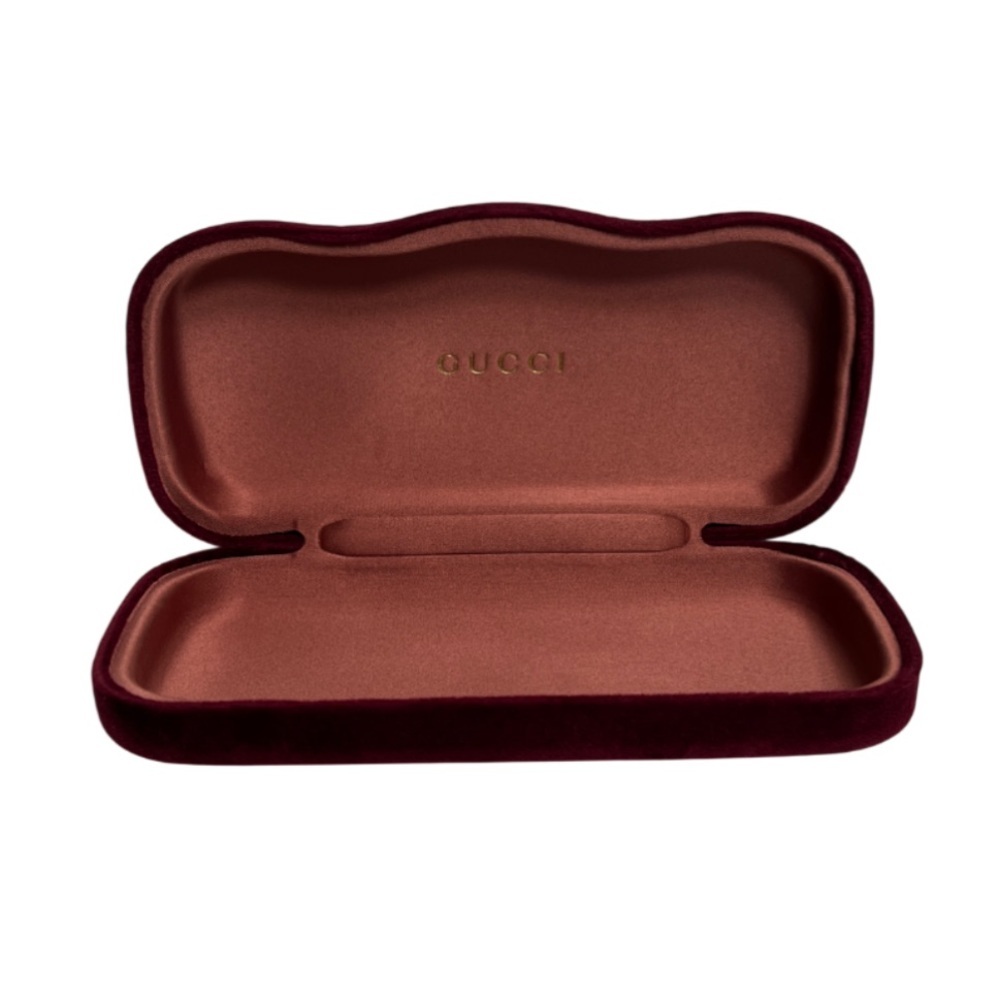 Gucci Burgundy Crushed Velvet Sunglass Case NWOT
